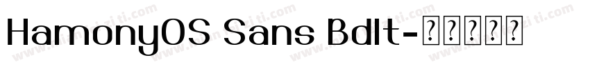 HamonyOS Sans Bdlt字体转换
